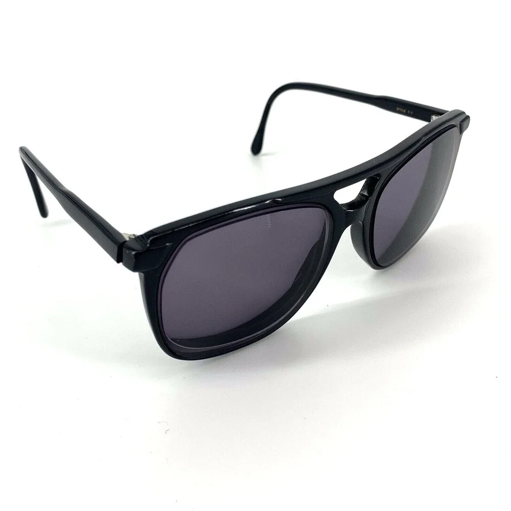 Vintage Ray Ban F1 Black‎ Oversized Purple Lens B & L France 1970s FRAMES ONLY!